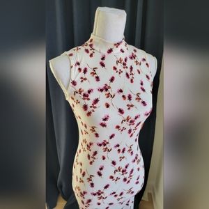 HOT KISS | Fall Pink and Orange Floral Midi